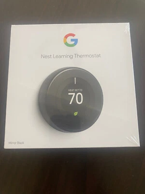 Google Nest T3018US 3rd Generation Smart Learning Thermostat - Mirror Black - Image 1 of 4