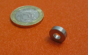 Stainless Steel Spacer, No 6 Screw, .375" OD x .166" ID x .125" Length, 5 pcs - Picture 1 of 11