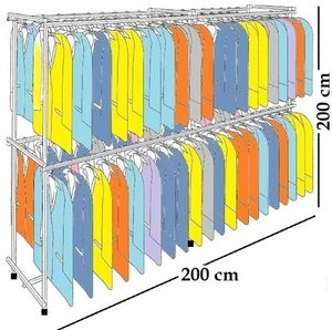 200x200x60 PROFI KLEIDERSTÄNDER WARENSTÄNDER GARDEROBE REGAL FREISTEHEND ST.04.2 - Bild 1 von 7