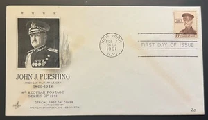 JOHN J PERSHING #1042A NOV 17 1961 NEW YORK NY FIRST DAY COVER (FDC) BX4 - Picture 1 of 1