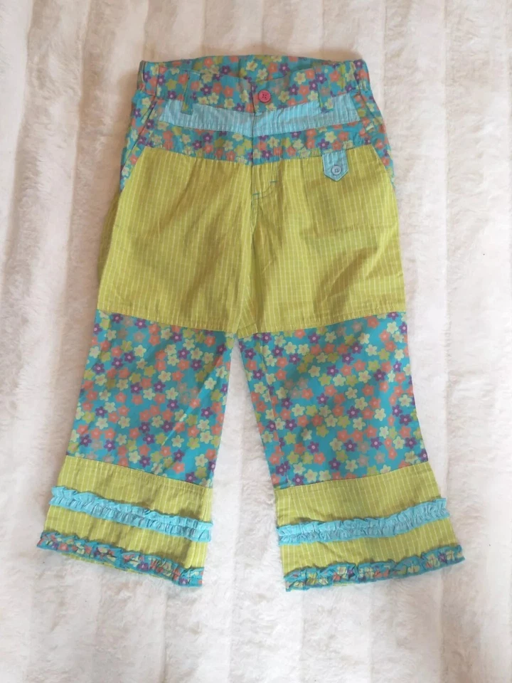 Pantalones florales divertidos Oilily para niñas talla 8 Foto 1 de 4