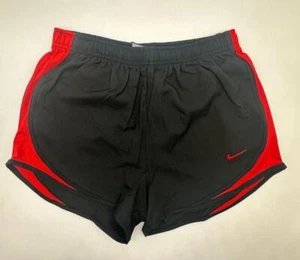 NWOT Nike Women’s Fit-Dry Race Shorts Sz S 831602-031 W/Mesh Briefs Black RED - Picture 1 of 6
