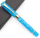 2021 Jinhao 100 Resin Fountain Pen 18KGP Golden Plated M Nib 0.7mm Ink Pen