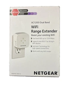 NETGEAR AC1200 Dual BandWiFi Range Extender 1200Mbps - Works With Any Router - Picture 1 of 6