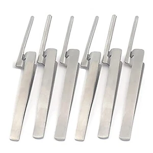 6 Miller Articulating Paper Forceps Holder Straight Dental Restoration Serrated  - Picture 1 of 4