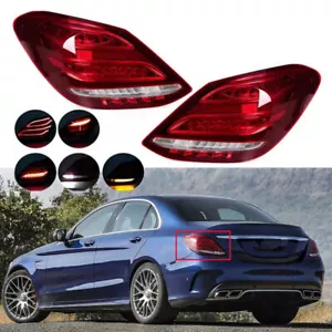 Left Right Side Tail Light For 2015 -2018 Mercedes-Benz W205 Sedan LED Taillight - Picture 1 of 12