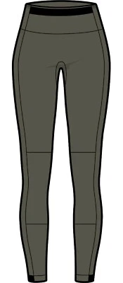 Leggings térmicos para mujer Fox Racing Lukano verde oliva Foto 1 de 2