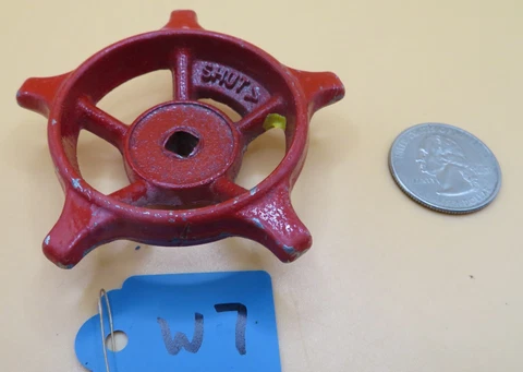 (1) Vintage Aluminum Water Faucet Valve Knob or Handle Square Center (W7) Cover