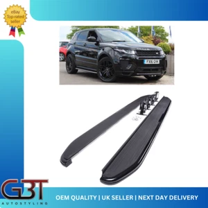 FOR RANGE ROVER EVOQUE DYNAMIC ALUMINIUM SIDE STEPS RUNNING BOARD OE STYLE BLACK - Picture 1 of 8