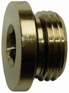 Verschlussschraube mit Innensechskant und O-Ring aus NBR, Messing vernickelt - Bild 1 von 3