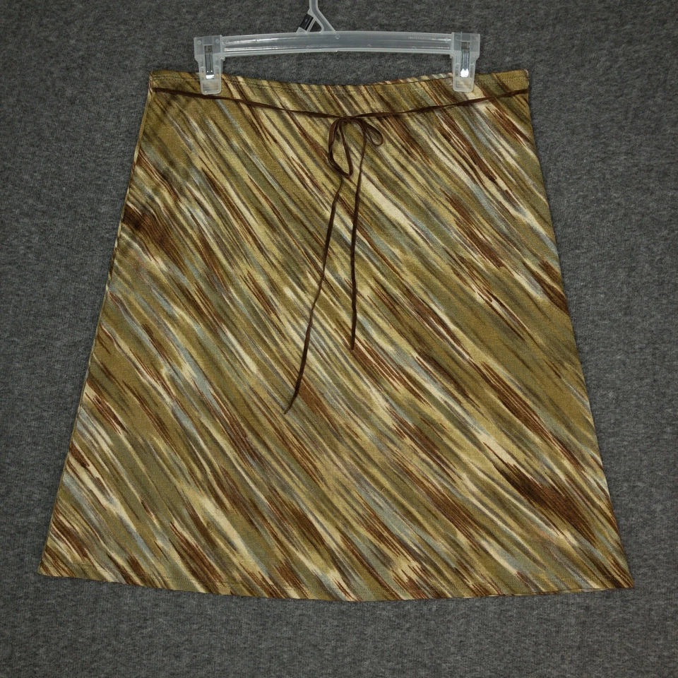 Vintage Y2K Wet Seal Brown Green Short Skirt Made in USA Size Large Streetwear - Image 1 of 4