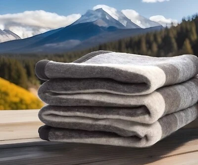 Desert Breeze 100% Natural Alpaca & Sheep Wool Blanket Andean Collection Queen - Image 1 of 4