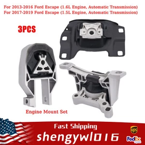3* Engine Mount Set For 2013 2014 2015 2016 2017 2018 2019 Ford Escape 1.5L 1.6L - Picture 1 of 21