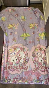 Sanrio Jewel Pet Twin Size Flat Bedsheet Bed Cover Pastel Rare - Picture 1 of 4