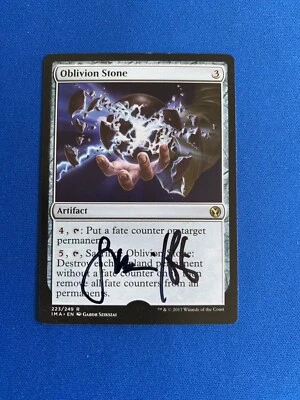MTG Magic Oblivion Stone Signed Artist Proof x1 Iconic Masters Szikszai - Image 1 of 2