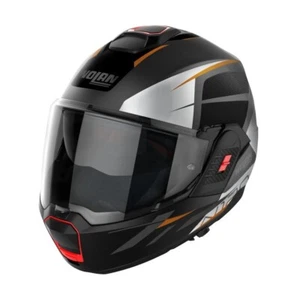 NOLAN N120-1 NIGHTLIFE 026 MODULAR REVERSIBLER HELM MATT BLACK ORANGE S - Bild 1 von 1