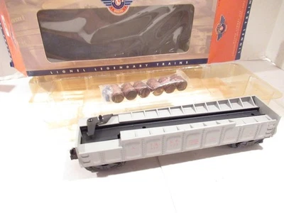 LIONEL PWC 19871  OPERATING BARREL CAR-RED LET. 0/027- LN- BXD- D/C TRUCKS- - Image 1 of 4