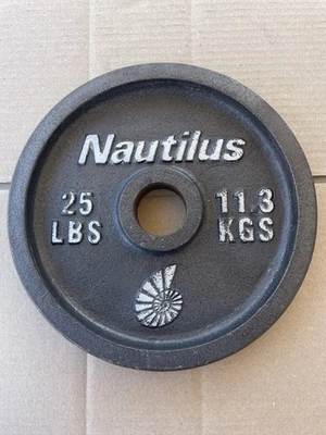 "Placa de peso individual Nautilus vintage olímpica de 25 lb" Foto 1 de 4