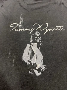 District Made Tammy Wynette tank top graphic Rhinestone Small White Shirt Band - Picture 1 of 7