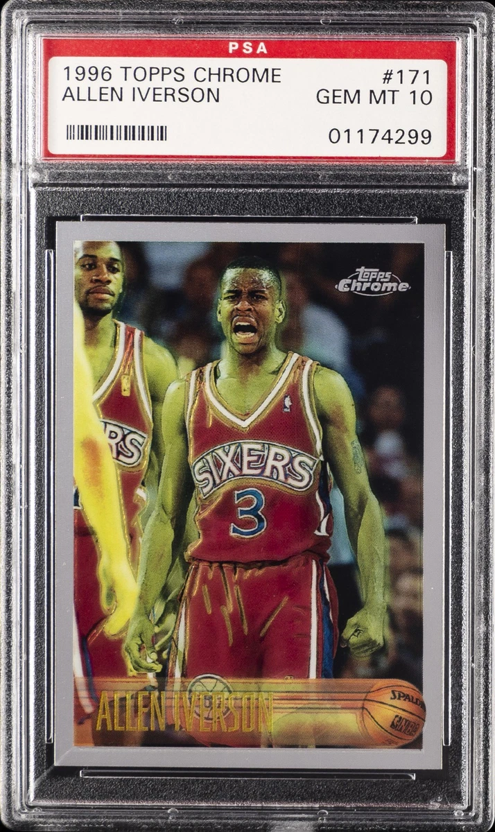 その他 Allen Iverson rc auto topps Allen Iverson Basketball Grade 10 Rookie Sports Trading Cards