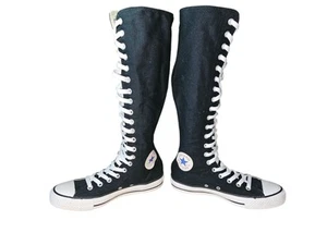Converse Chuck Taylor All Star 1V708 schwarz kniehohe Schuhe Herren 5,5 Damen 7,5 gebraucht, in einwandfreiem Zustand - Bild 1 von 10