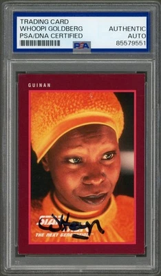 Whoopi Goldberg "Guinan" 1991 Impel STAR TREK TNG Signed Auto Rookie Card RC PSA - Image 1 of 2
