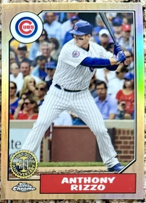 2017 Topps Chrome ANTHONY RIZZO 30th Anniversary Insert #87T-22 - Image 1 of 2