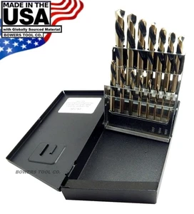 Norseman 15pc Left Hand Drill Bit Set Machine Length 1/16-1/2 Extractor LHT-15 - Picture 1 of 4