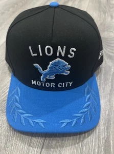 Detroit Lions New Era 9Fifty SnapBack Adjustable Hat Black,Blue Color - Picture 1 of 4