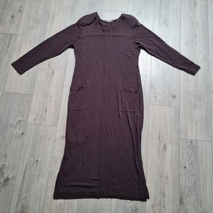 HOPSACK Kleid Langarm Braun Stretch Viskose Made in Germany Midi Gr. M - Bild 1 von 5