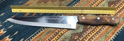 Maxam Steel Chef Knife Japan 8" Blade Wooded Handle Needs TLC. Nice Full Tang - Image 1 of 4