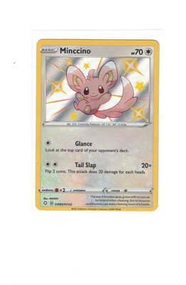 Minccino Shiny Holo Rare Shining Fates: Shiny Vault SV093/SV122 NM - Image 1 of 2