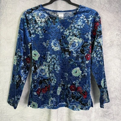 Top Whimsigoth Floral Terciopelo Burnout Para Mujer Talla XSP Pequeño Hada Oscura Romántico Foto 1 de 4