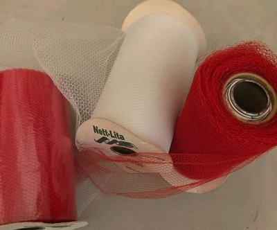 80+ yards soft Mesh Netting made in USA Nylon waterproof red and white - Image 1 of 4