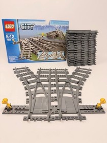 LEGO City Train Tracks Lot 7895 Switch Points + 16 Curved Tracks Bulk