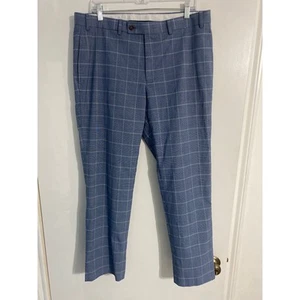 Lauren Ralph Lauren dress pants men’s 36x30 blue plaid classic preppy career - Picture 1 of 4