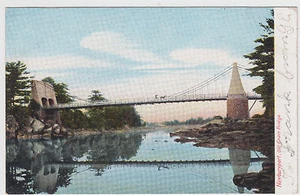 Newburyport Old Chain Bridge Massachusetts UDB Postcard - Picture 1 of 2