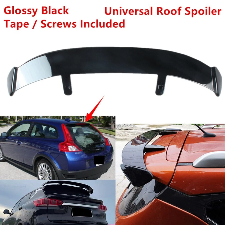 Fit For Volvo C30 07-13 Rear Window Roof Spoiler Modified Wing ABS Glossy Black - Image 1 of 4