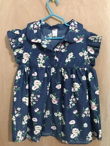 Shein Girls 8YO Blue Floral Top - Picture 1 of 3