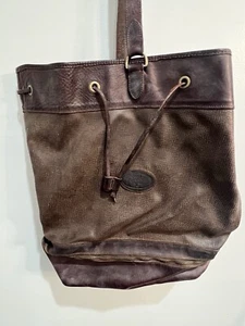 Vintage Mulberry Company Rucksack Backpack England Braun Leder Academia - Bild 1 von 13