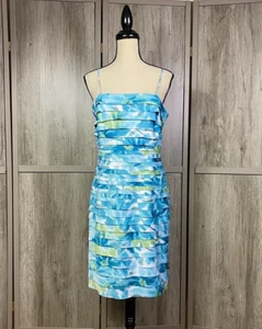 Dressbarn COLLECTION NWT Pretty Dress Thin Straps Layered Pleats Lined Size 12 - Picture 1 of 4