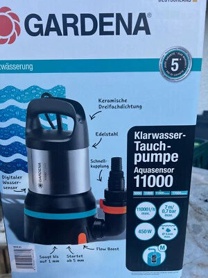 GARDENA Klarwasser-Tauchpumpe 11000 Aquasensor OVP Neu - Bild 1 von 4