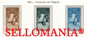 1955 I CENTENARIO DEL TELEGRAFO 1180 / 82 ** MNH TELEGRAPH TC11093 - Imagen 1 de 1