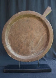 Plat ancien à riz en bois : Thaïlande - Picture 1 of 5