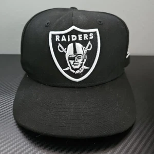New Era 59fifty NFL Las Vegas Raiders Fitted Size 7 1/8 Black/White Hat - Picture 1 of 8