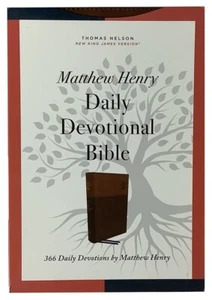 Thomas Nelson NKJV Matthew Henry Bible; 2022 Brown Leather Soft; 10 Point - Imagen 1 de 8