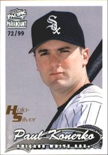 1999 Paramount Holo-Silver Chicago White Sox Baseball Card #56 Paul Konerko /99