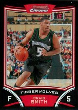 CRAIG SMITH 2008-09 Bowman Chrome REFRACTOR /499 Timberwolves #75