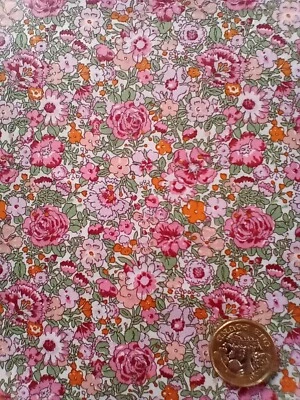 AMELIE F flowers floral  Liberty of London Tana Lawn cotton approx 33 x 30 cm - Image 1 of 2