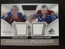 2012-13 SP Game Used Authentic Fabrics Dual #AF2GV Varlamov/Giguere